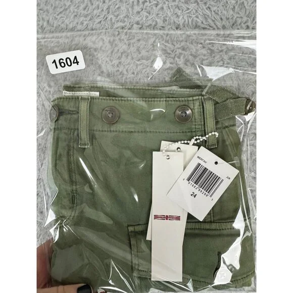 Hudson Nell Cargo Skirt Womens Sz 24 OliveGreen Cotton Blend NWT Y2K Style *Read - Picture 14 of 14